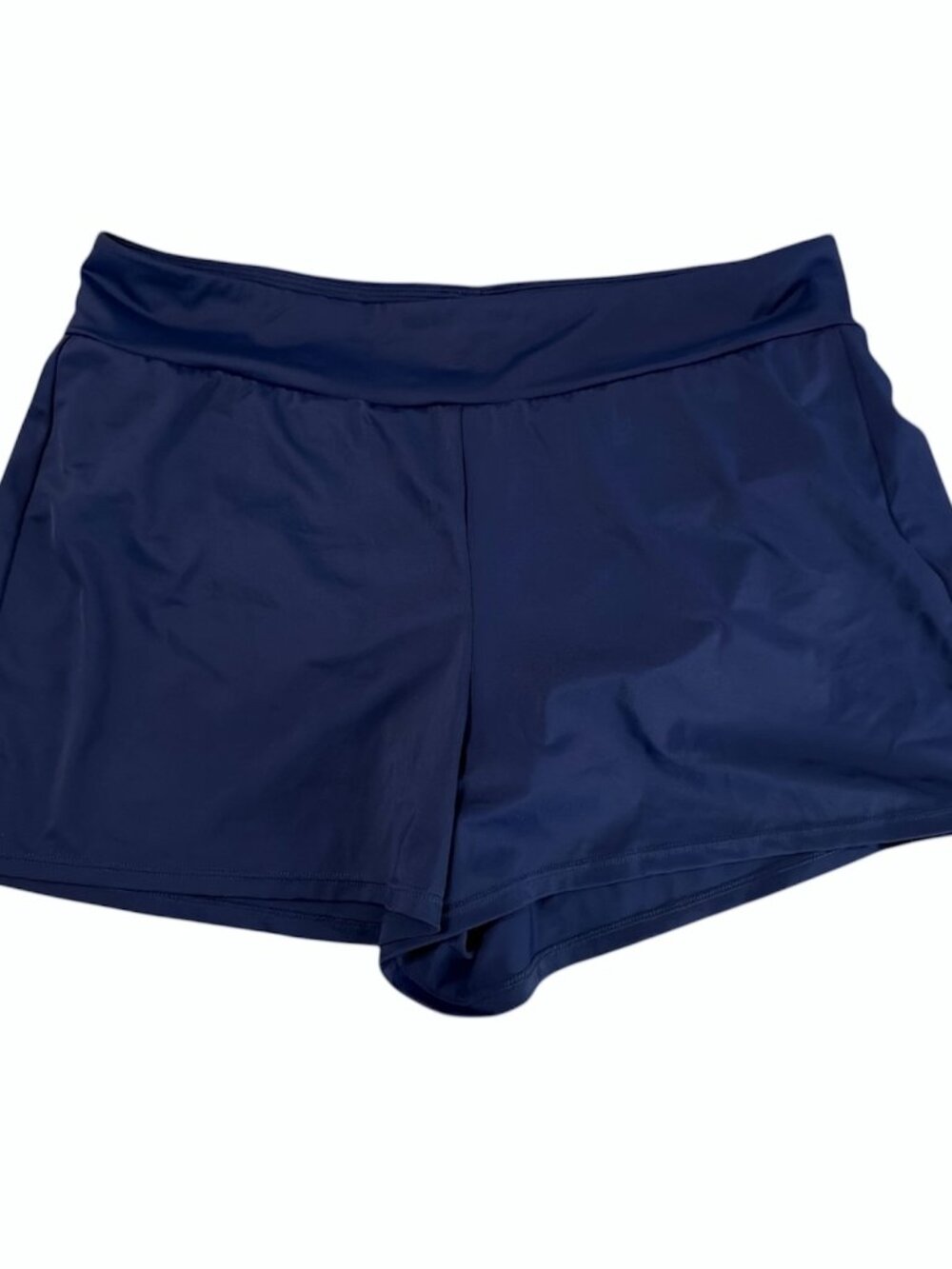 Bal Harbour Swim Shorts Women's Size Large Navy Blue Tummy Control